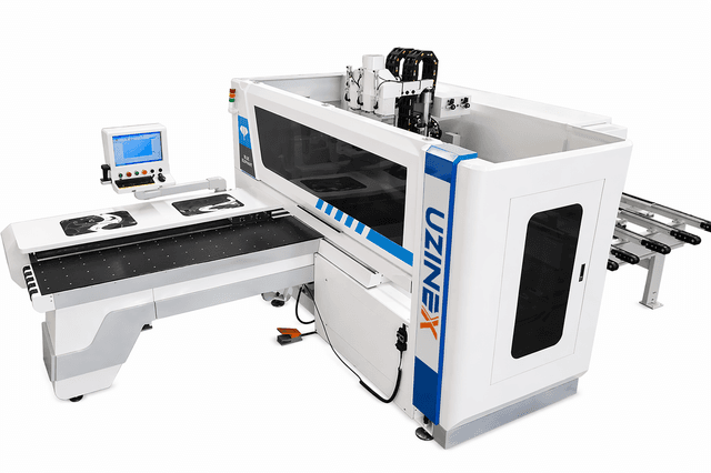 Mașină CNC de Găurire pe Șase Laturi cu ATC și Capete de Găurire în Patru Direcții