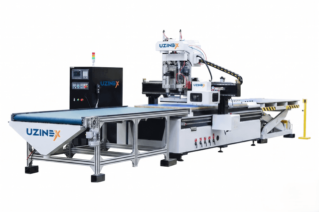 Mașină CNC pentru fabricarea mobilierului cu alimentare automată