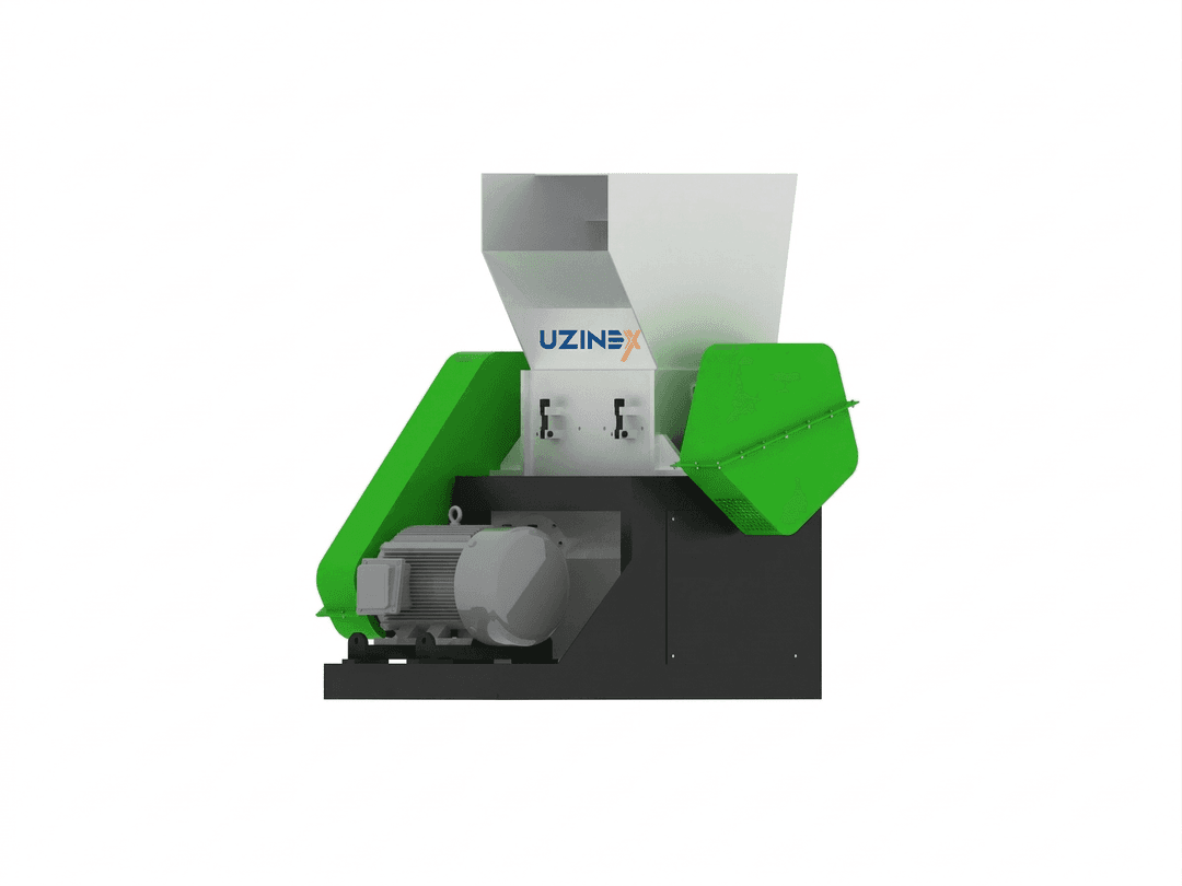 Concasor Plastic Reciclare | WGD-600–1200 | Granule ~1cm | PLC | Cabluri