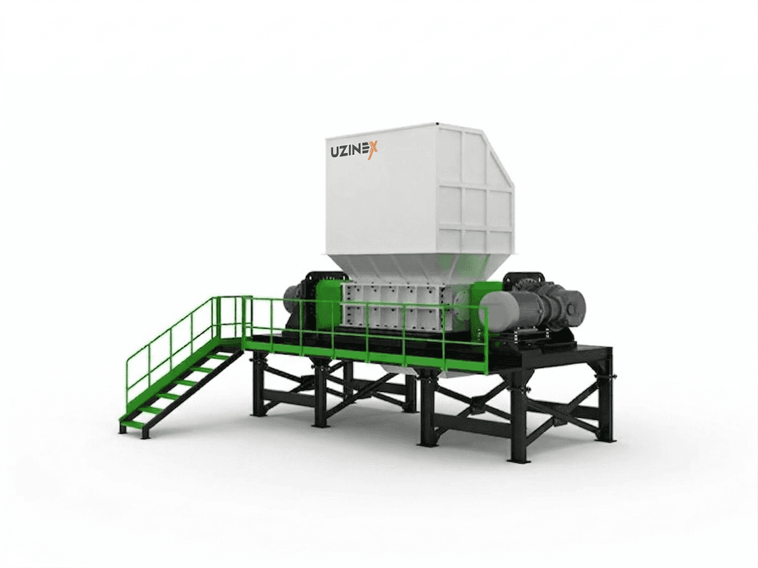 Tocător Anvelope Reciclare | D600–D2200 | OTR | Granule 50mm | Piroliză | TDF