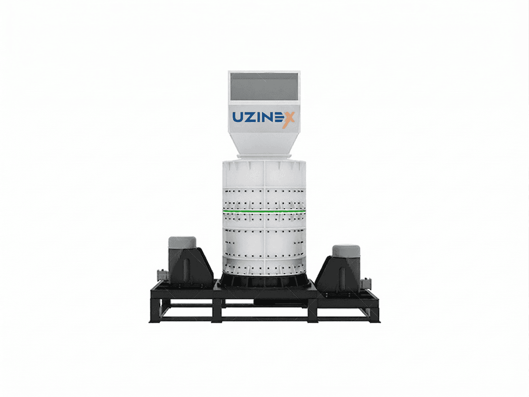 Concasor Vertical Reciclare Metale | LCP-1000–1800 | 3 Metode | 500mm Feed | +15% Rec