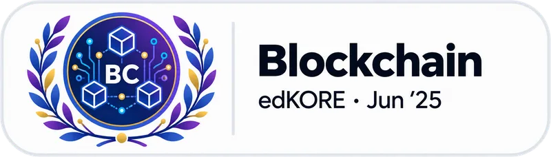 Certificare Blockchain — edKORE, iunie 2025