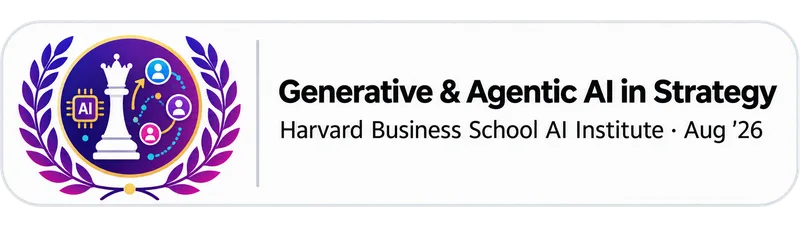 Certificare Generative & Agentic AI in Strategy — Harvard Business School AI Institute, august 2026