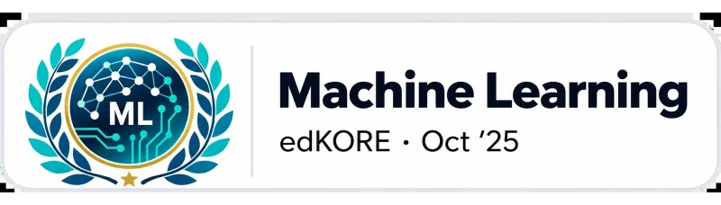 Сертифікація з машинного навчання, edKORE, жовтень 2025