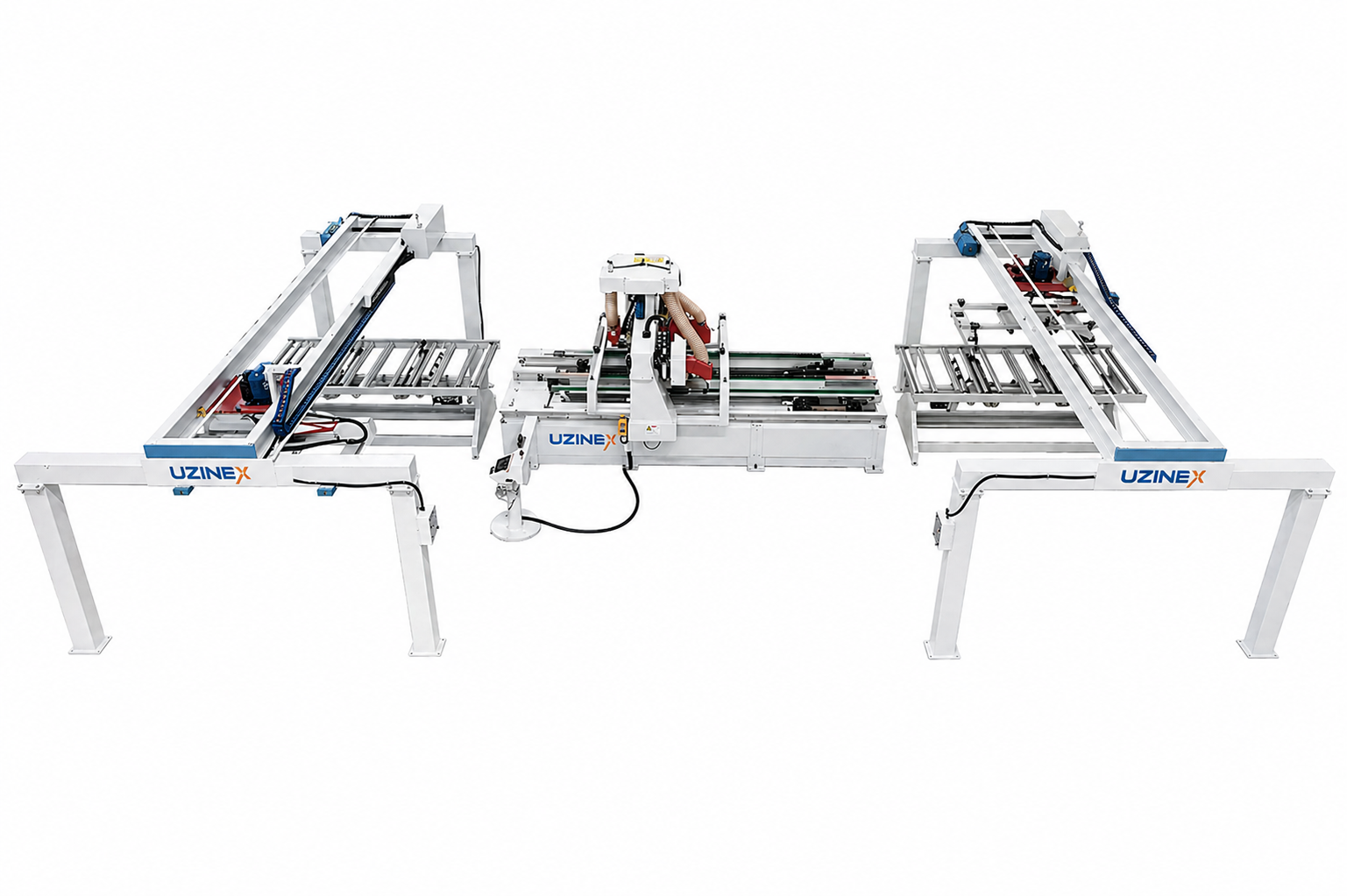 automatic loading and unloading 4 sides cutting saw machine