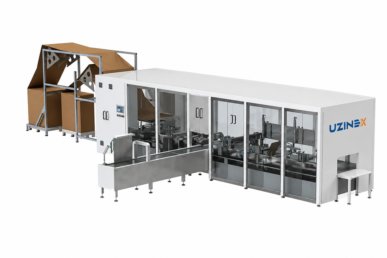 Linie Automată Fabricare Cutii Carton Ondulat Personalizate | UZINEX — detaliu