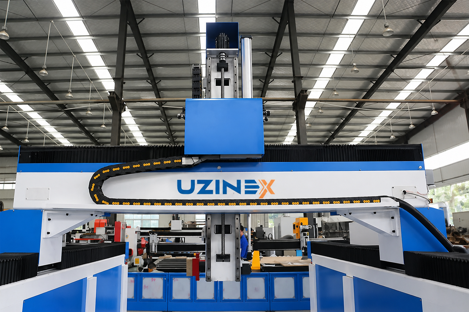 Freză CNC pentru Polistiren cu ATC Linear — detaliu