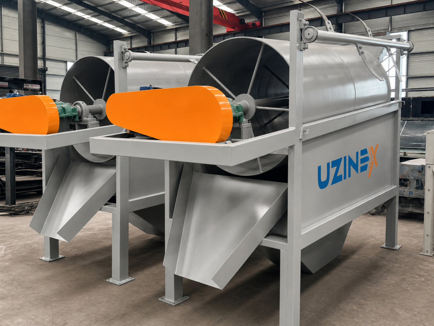 Sită Rotativă Tambur Sortare | Materiale Umede | Zero Înfundare | Motor+Reductor — detaliu