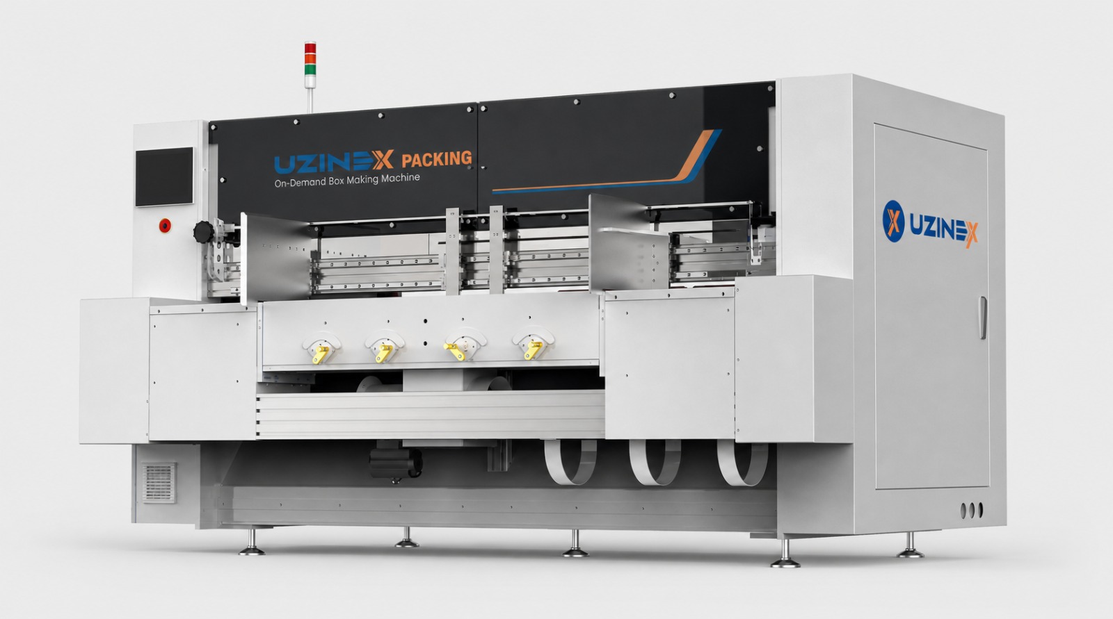 Mașină automată UZX1800PRO pentru producția la cerere a cutiilor din carton ondulat UZINEX