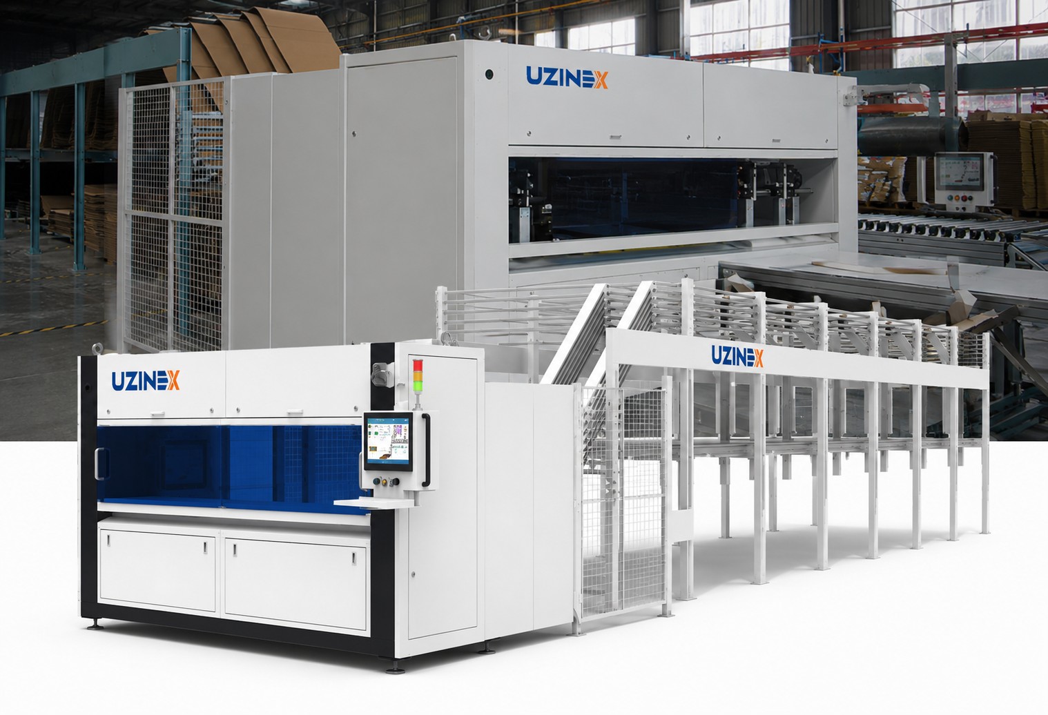 mașină automată tăiere carton ondulat Cutting-2518 Pro-3/6 6 biblioteci hârtie 7 cuțite longitudinale 1 transversal 2550mm