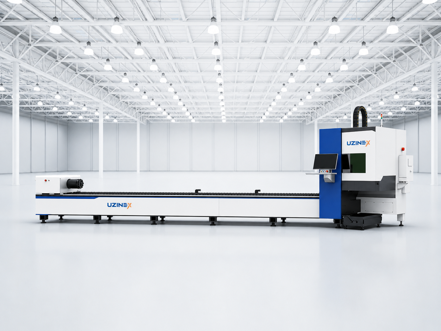WyTube DC Series mașină laser tăiere țevi profile dual chuck 2 mandrine sincronizate Siemens cap 4 axe chanfrenare 0-45° diametru până la 800 mm 80 tipuri profile