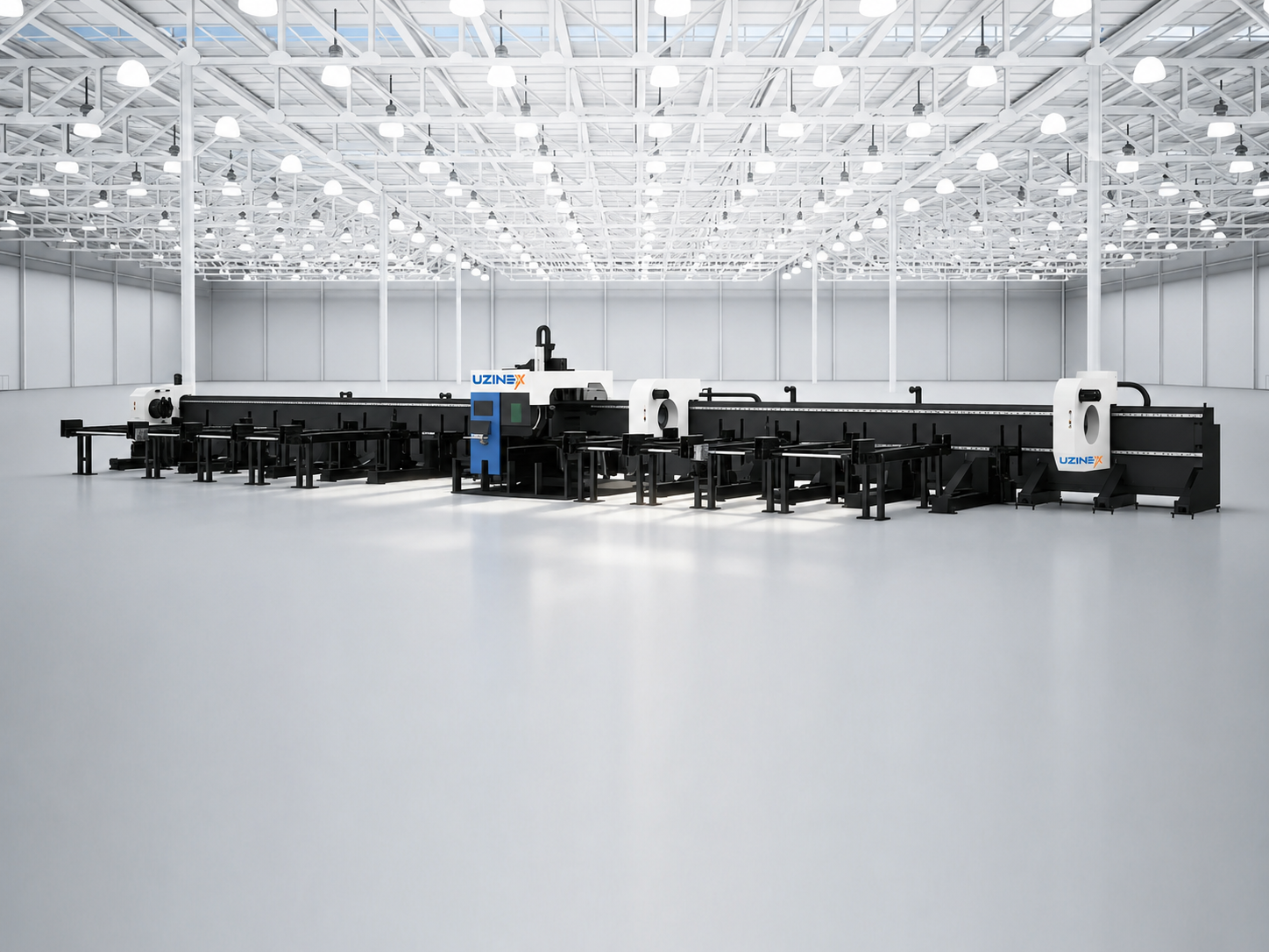 WyTube FC Series mașină laser tăiere țevi 4 mandrine sincronizate HRF Autotuned Siemens 840D putere ultra-high 12-30 kW modul bevel CNC ambele fețe diametru 600 mm 65 dimensiuni mandrine FUZL Azbenz
