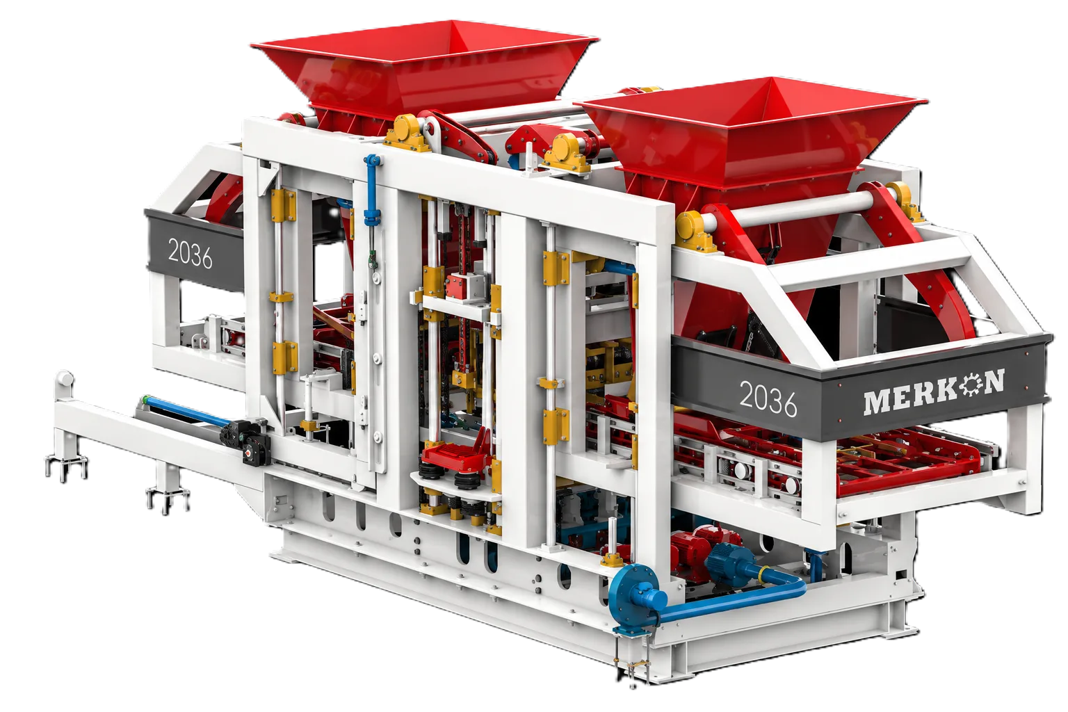 Automatic vibrating press for pavers and blocks UZX-BT-2036