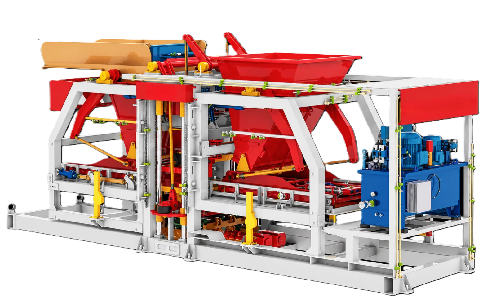 Automatic vibrating press for blocks and pavers UZX-BT-2524