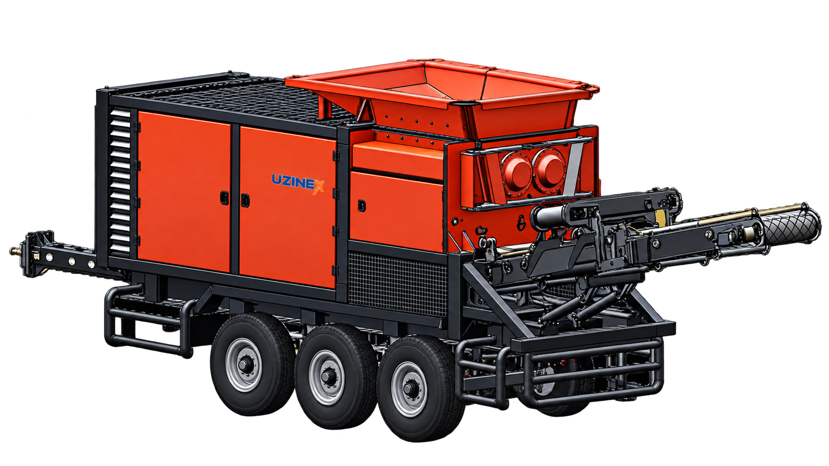 Tocător mobil pe remorcă UZX-UTS-250