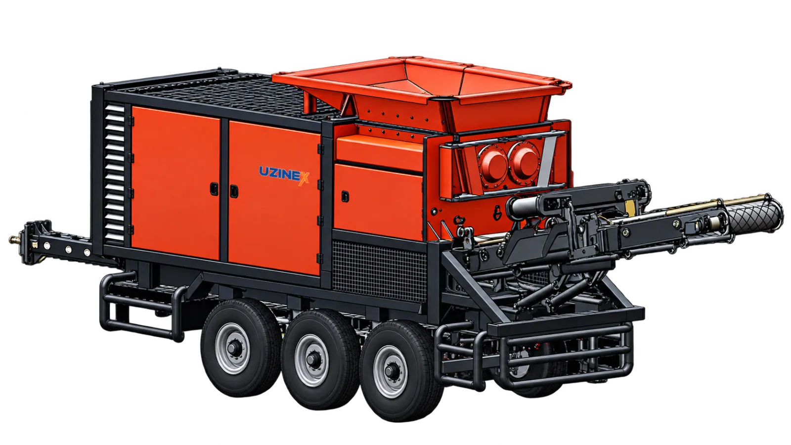 Tocător mobil pe remorcă UZX-UTS-250