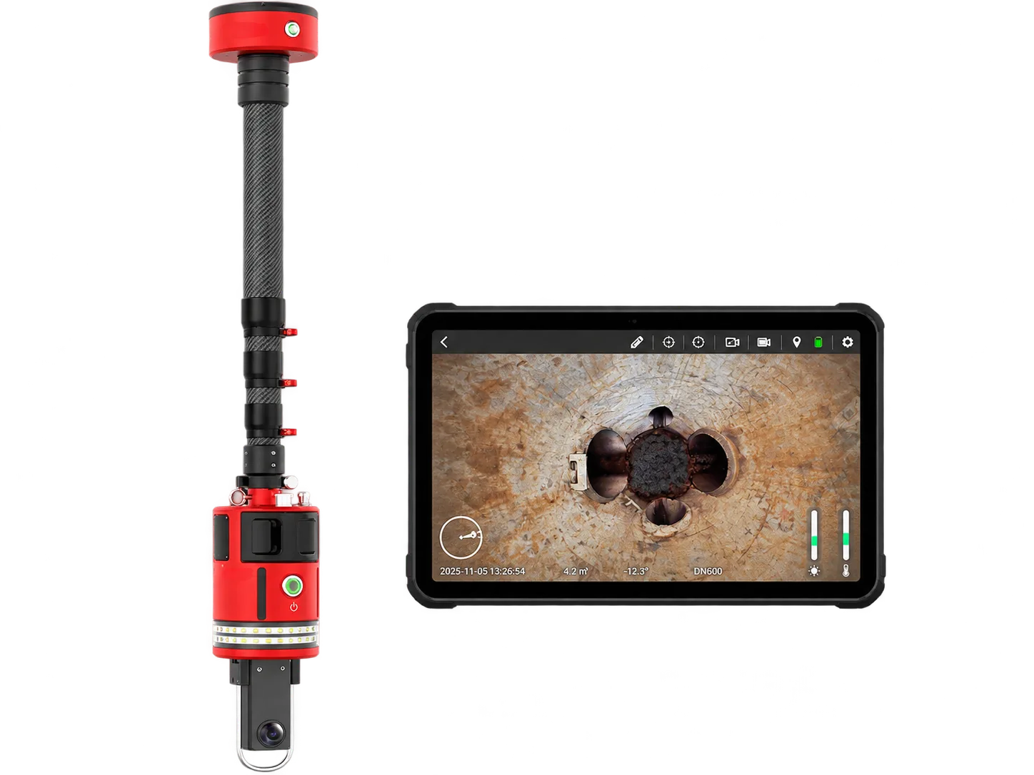 3D panoramic manhole camera, 4K, UZX-QS-360