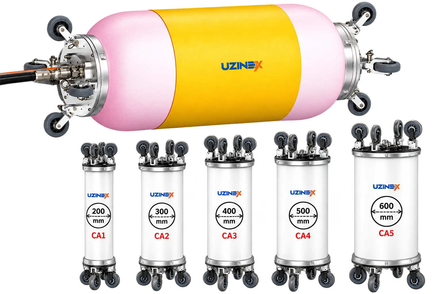 UV spot repair system for pipes, DN200–600, UZX-X120-ZD