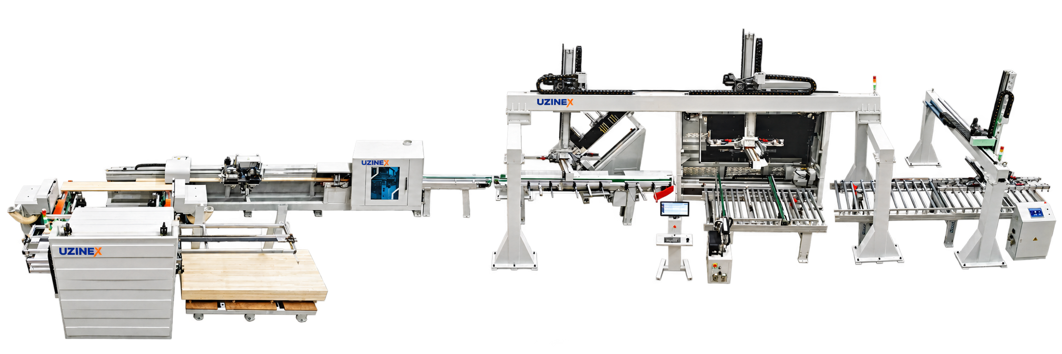 Linie automată de asamblare a ramelor de ușă UZX-LRU-13
