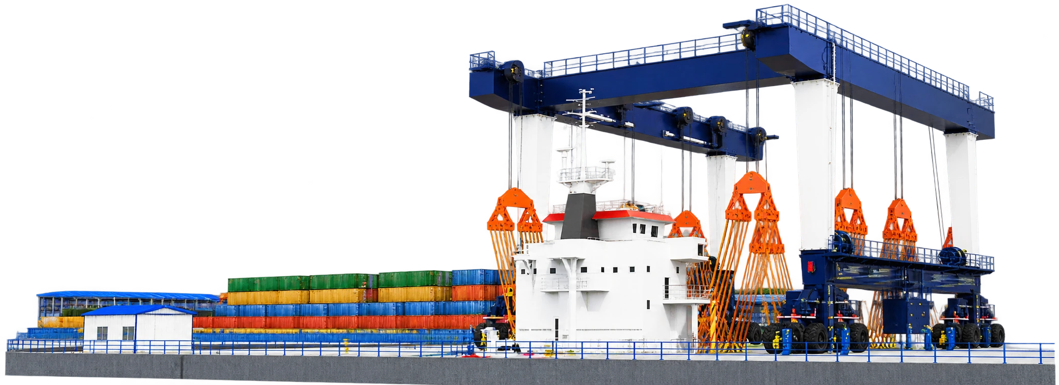 Мобільний кран для човнів (travel lift) UZX-MBH, 20–1200 т