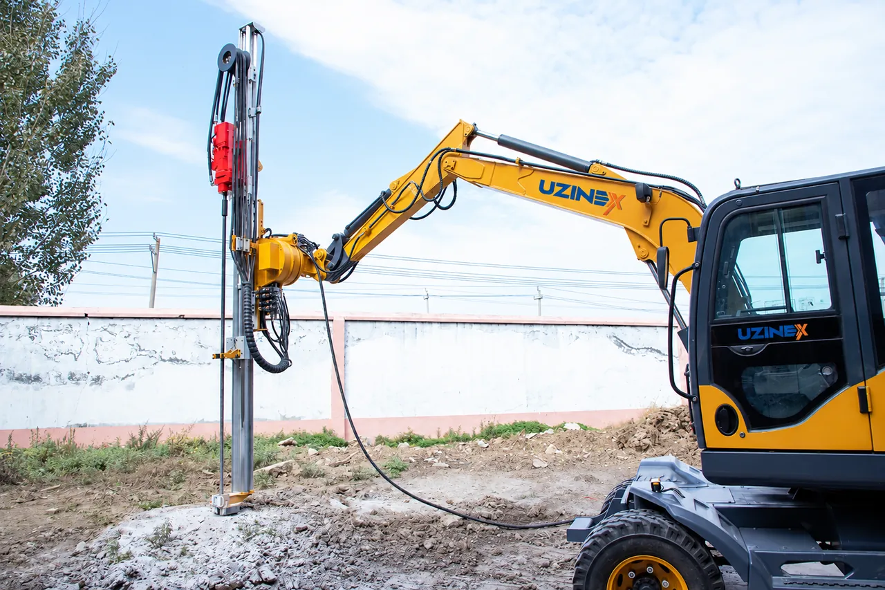 Excavator-mounted rock drilling attachment, UZX-HW-200