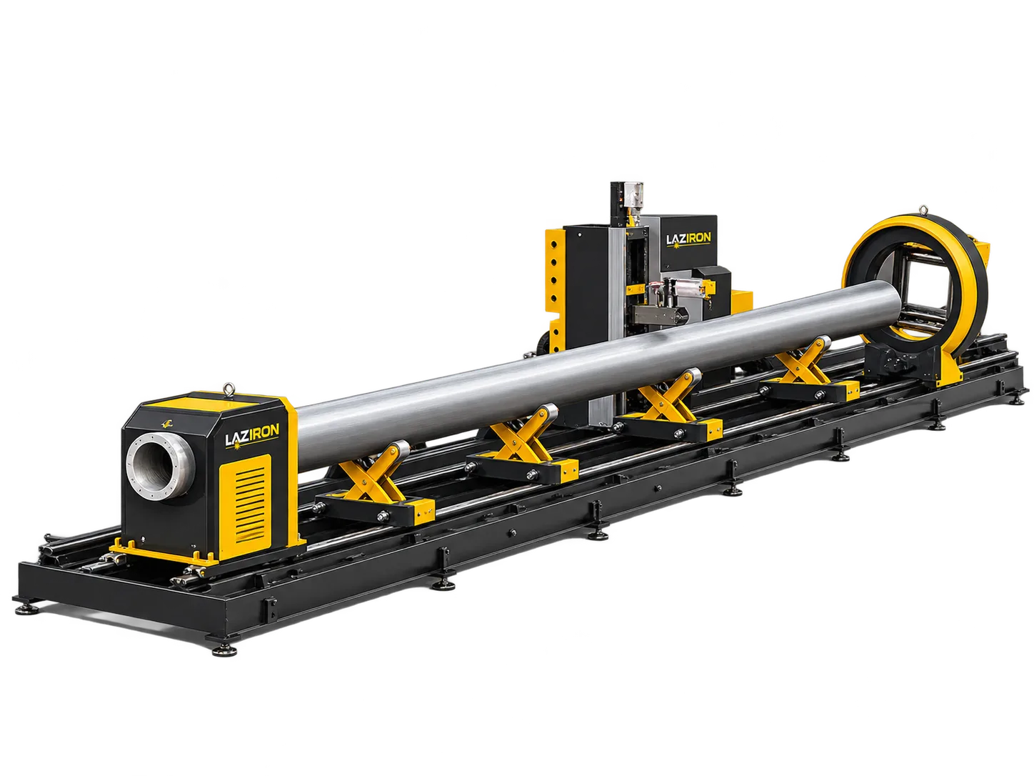 Mașină de debitare țeavă CNC cu 8 axe, rotundă și pătrată LAZIRON XF8