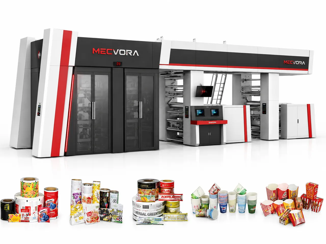 CI Flexo Press with Central Drum MECVORA