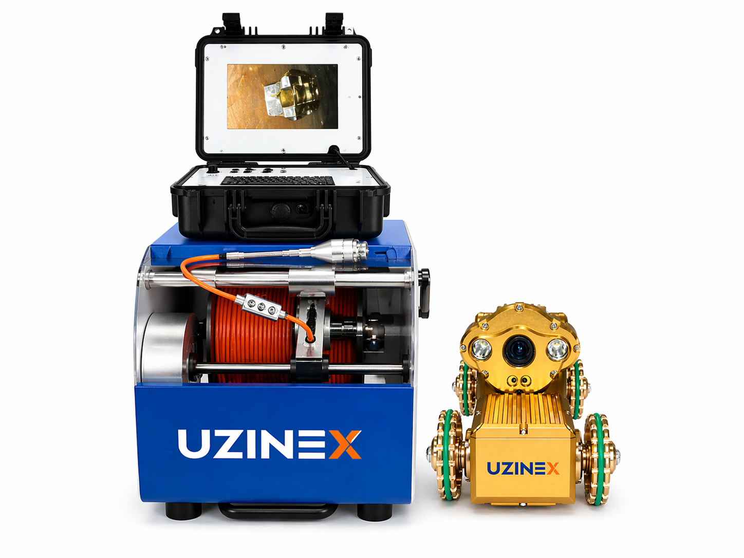 Sistem complet GT-260 — robot + tambur electric cu cablu Kevlar 100 m