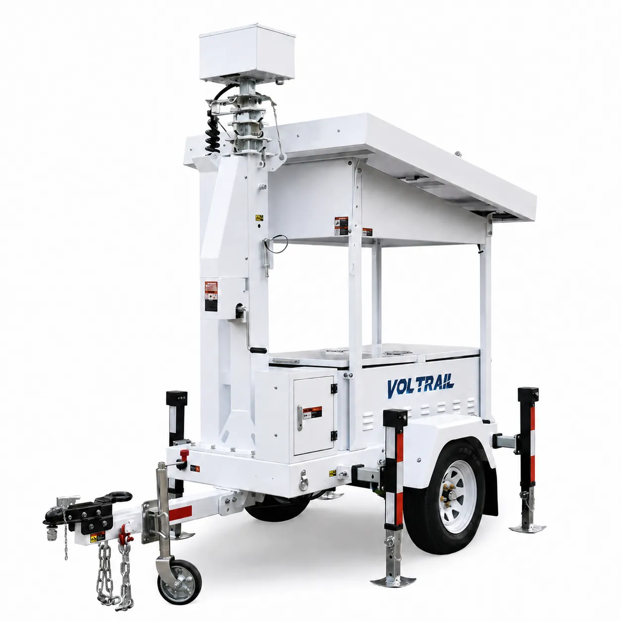 Solar lighting tower with 9 m hydraulic mast VOLTRAIL SLT-900