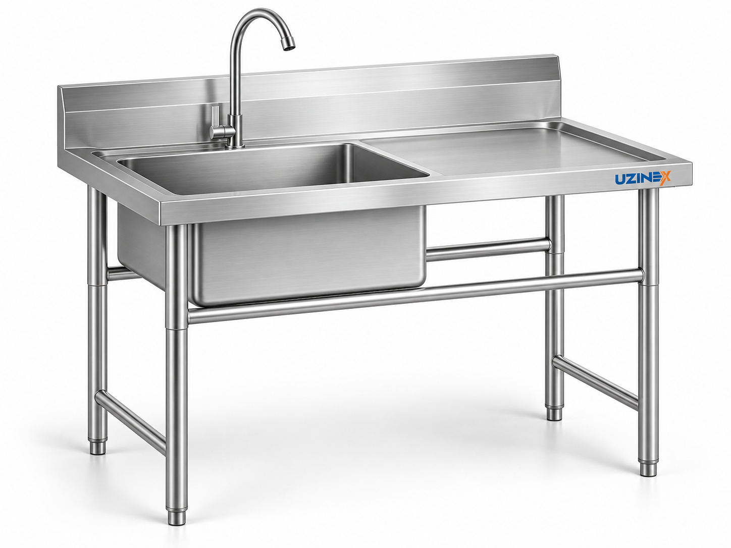 Spălător inox 1 cuvă cu blat lateral STK126SBL1