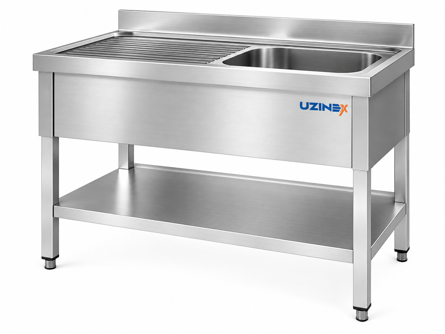 Masă de inox cu chiuvetă pe dreapta STK146BR1