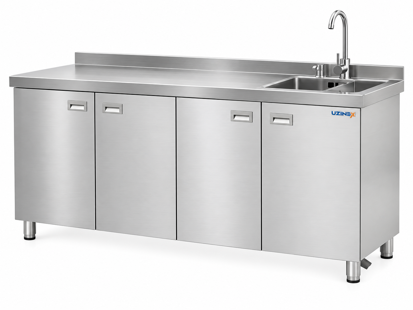 Mobilier inox bucătărie dulap cu chiuvetă HWK106R