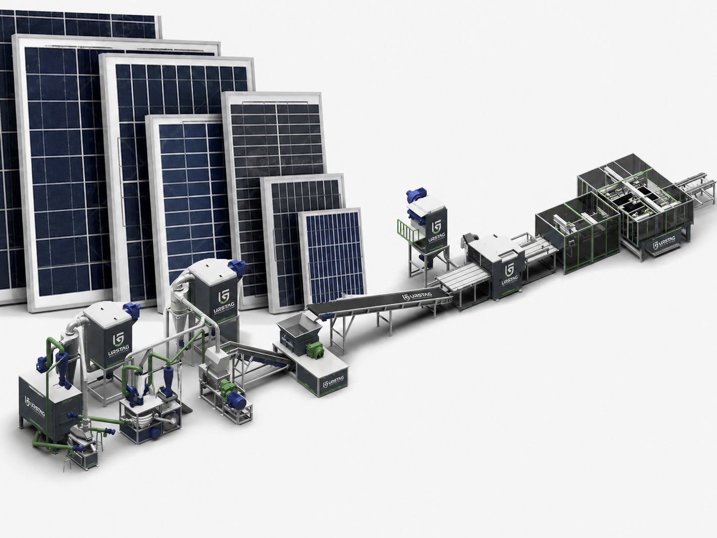 Instalație de Reciclare Panouri Fotovoltaice URSTAG