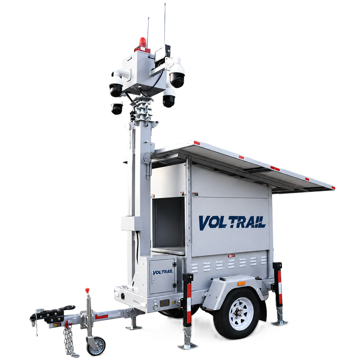 Remorcă solară de supraveghere cu catarg 7 m VOLTRAIL SST-700, remorcă solară de supraveghere sst-700